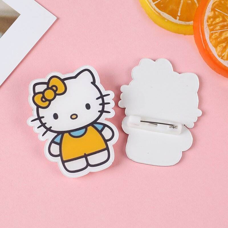 Sanrio Acrylic Pins / Hooks for School and College Students - Set of 5