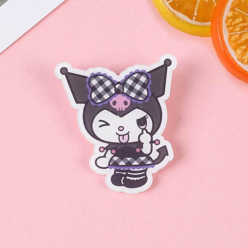 Sanrio Acrylic Pins / Hooks for School and College Students - Set of 5