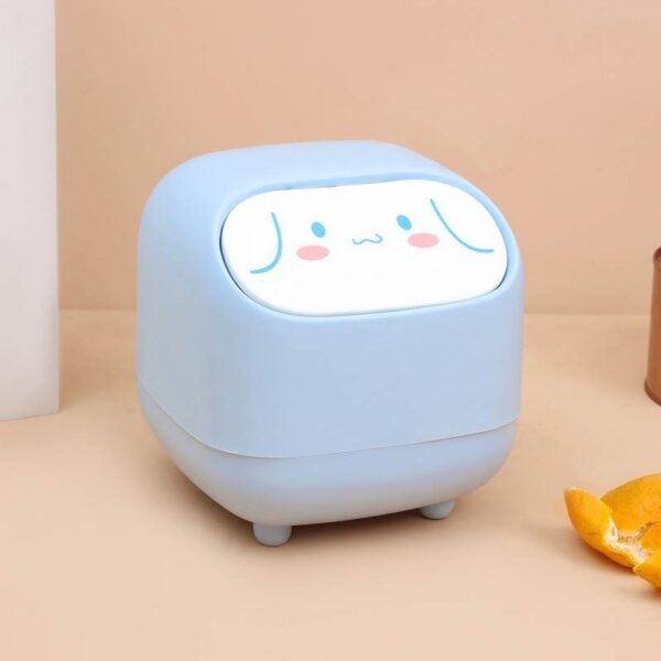 Sanrio Cute Mini Trash Bin – Hello Kitty, My Melody & Cinnamoroll Desktop Wastebasket - Cinnamoroll