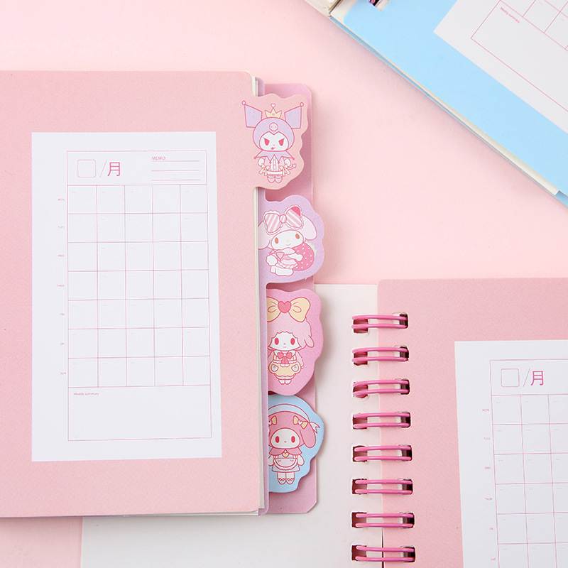 Sanrio Kawaii Mini Spiral Notebook with Tab Dividers