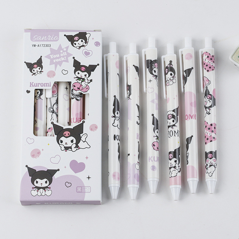 sanrio_pens_2.jpg Sanrio Kuromi Gel Pen Set of 6 PCS