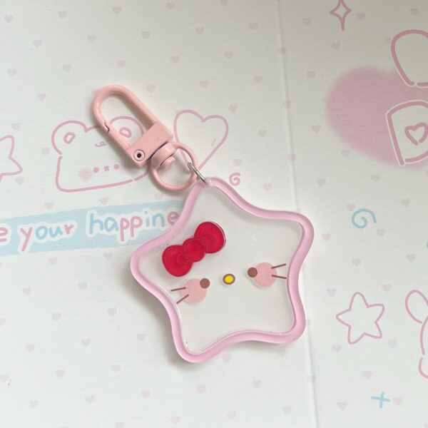 Kawaii Star-Shaped Sanrio Acrylic Keychains