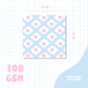 Pastel Pattern Square Memo Pads - 40 pages - 100 GSM (Young Onion Exclusive)