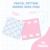 Pastel Pattern Square Memo Pads - 40 pages - 100 GSM (Young Onion Exclusive)