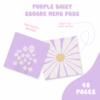 Purple Daisy Square Memo Pads (Young Onion Exclusive)