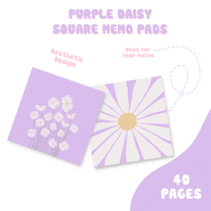 Purple Daisy Square Memo Pads (Young Onion Exclusive)