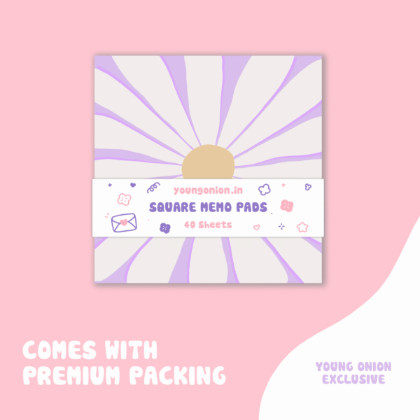 Purple Daisy Square Memo Pads (Young Onion Exclusive)