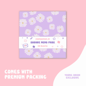Purple Daisy Square Memo Pads (Young Onion Exclusive) - Sunraise Bloom