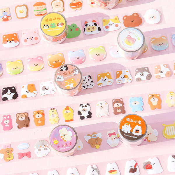 Kawaii Character Sticker Washi Tape - 3m