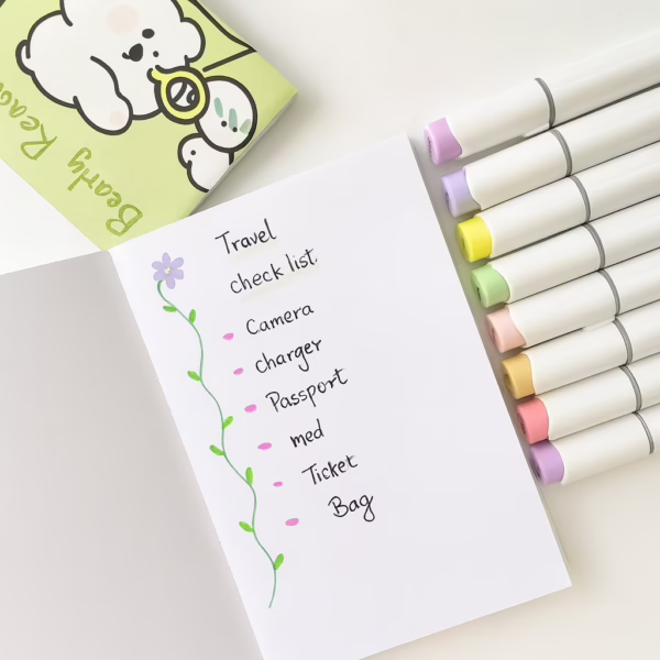 Succulent Mini Plain Notebook – Aesthetic Pastel Design