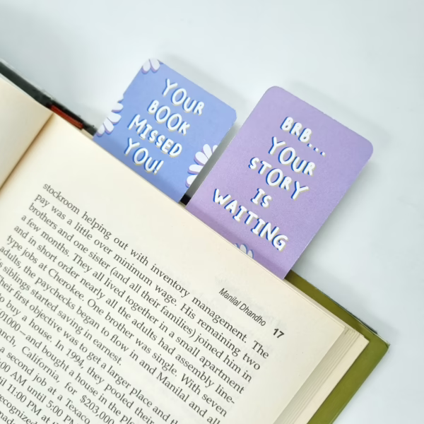 Cute Pastel Quote Bookmark – 350 GSM Rounded Corners