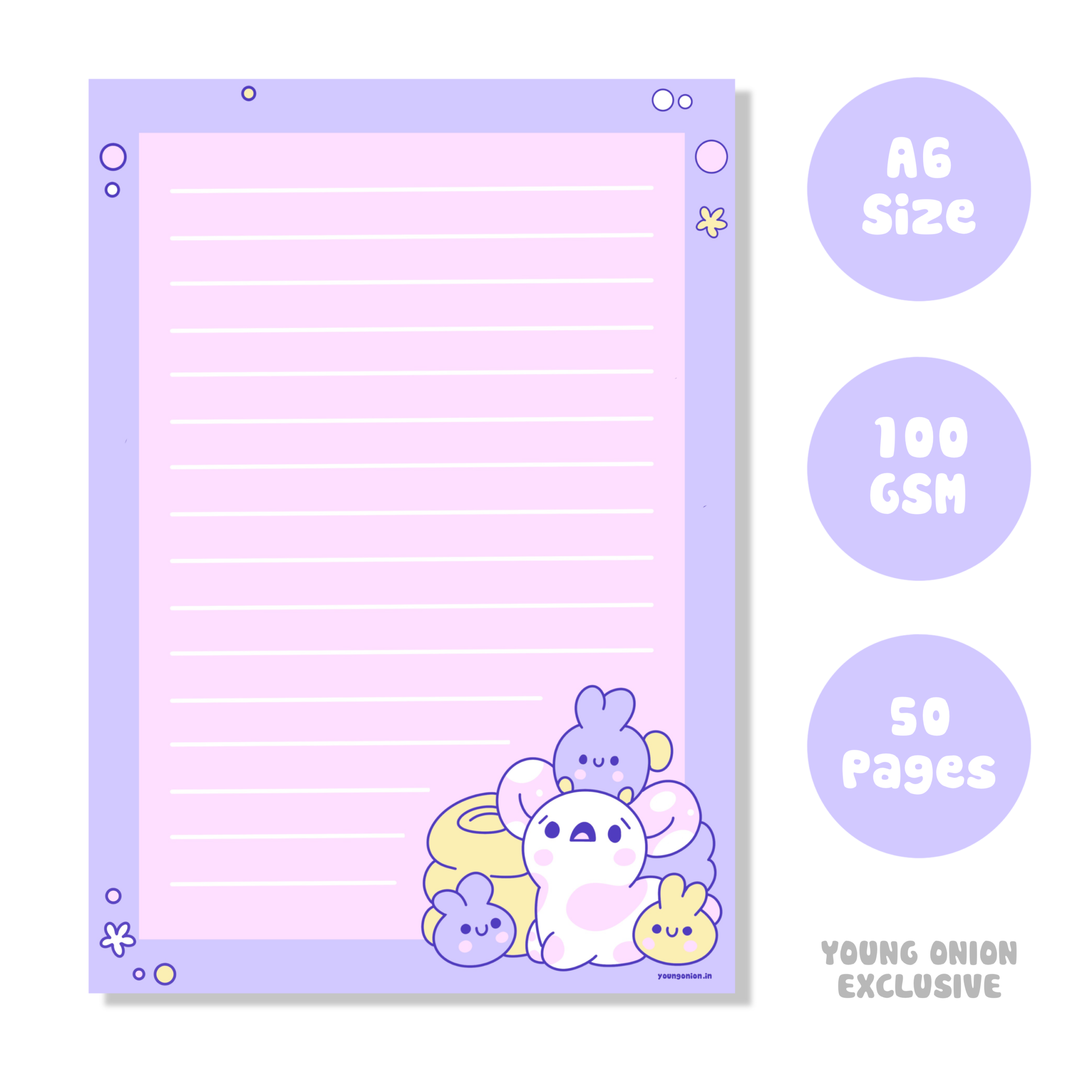 Purple and Pink | YO Premium Notepad | Memo Papers