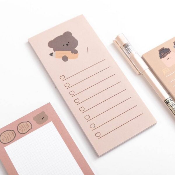 Kawaii Bear To-Do List & Memo Pads