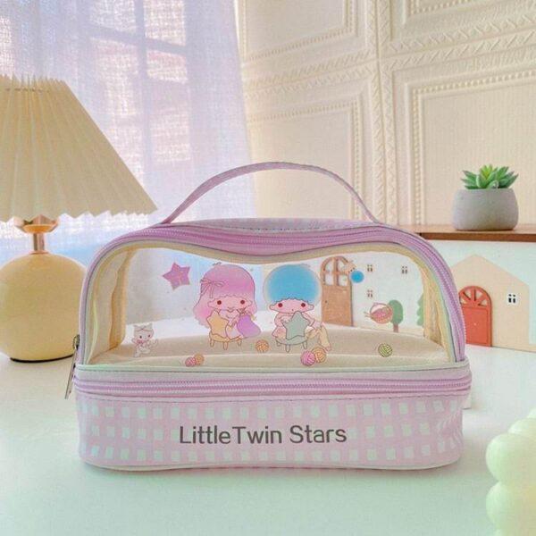 Sanrio Large Double-Layer Transparent Premium Pouch