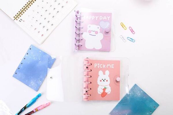 Transparent Binder Notebook with Paper