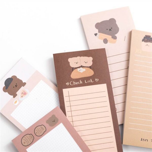 Kawaii Bear To-Do List & Memo Pads