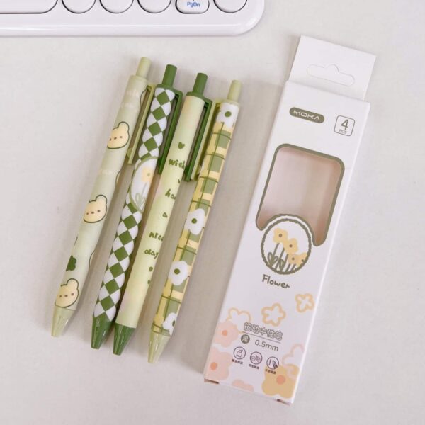 Moka Gel Pen - Set of 4 (Black Ink)