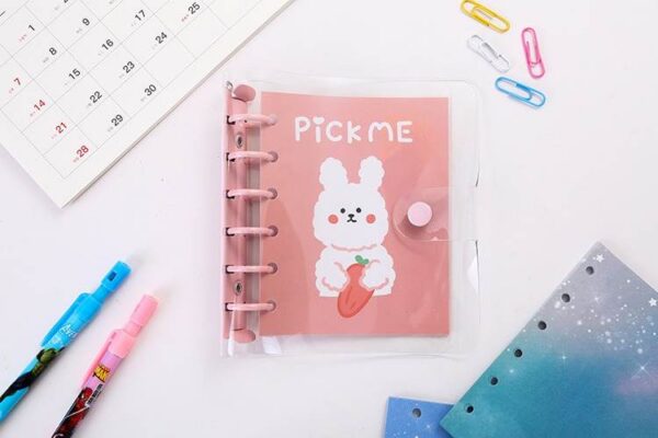 Transparent Binder Notebook with Paper