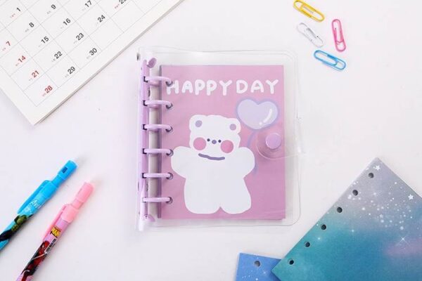 Transparent Binder Notebook with Paper